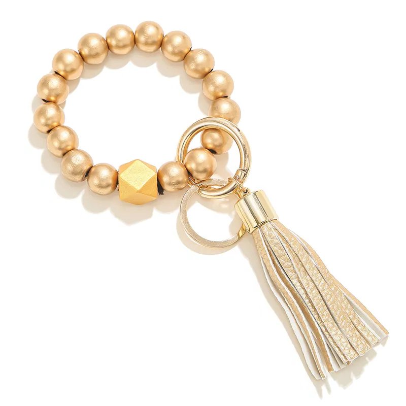 Gold Wristlet Keychain Bracelet